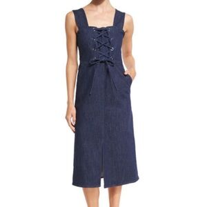 See by Chloe denim tie midi dress - euro size 40